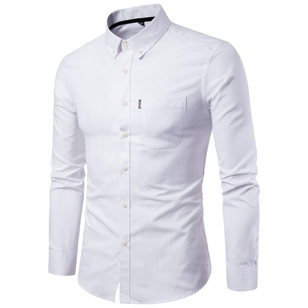 men's casual shirts shirt spring and autumn oxford spinning slim solid color long-sleeved men, White;black
men's casual shirts shirt spring and autumn oxford spinning slim solid color long-sleeved men, White;black