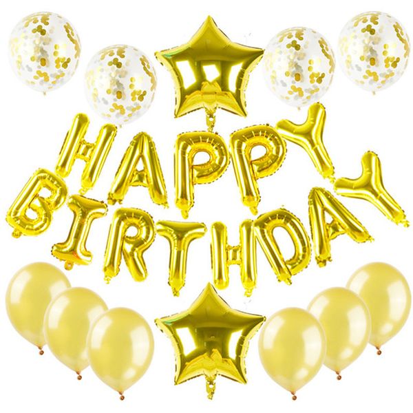 2020 25pcs rose gold birthday letter star sequins latex balloon set birthday party decoration supplies
2020 25pcs rose gold birthday letter star sequins latex balloon set birthday party decoration supplies
