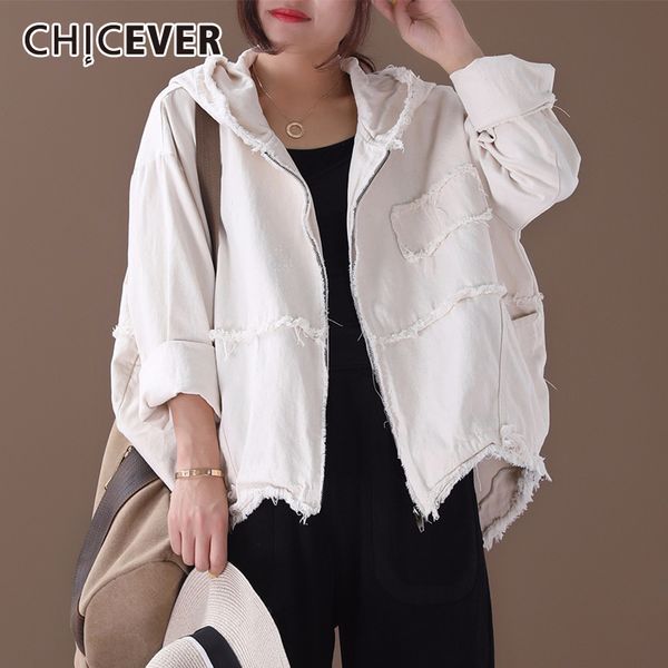 chicever korean denim jacket female hooded long sleeve pockets asymmetric frayed coat women 2020 casual fashion clothes tide, Black;brown
chicever korean denim jacket female hooded long sleeve pockets asymmetric frayed coat women 2020 casual fashion clothes tide, Black;brown