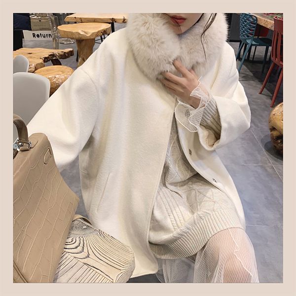mishow atumn winter fashion fur collar white woolen coat women causal single-breasted lapel coat mx19d9724, Black
mishow atumn winter fashion fur collar white woolen coat women causal single-breasted lapel coat mx19d9724, Black