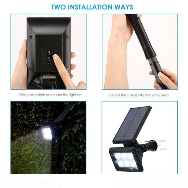 solar lawn lights outdoor 6 led solar landscape spotlights ip65 solar powered wall lights 2-in-1 wireless for yard garden driveway porch
solar lawn lights outdoor 6 led solar landscape spotlights ip65 solar powered wall lights 2-in-1 wireless for yard garden driveway porch