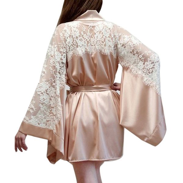 fashion lace long batwing sleeve home robes for women floral patchwork lingerie night nightgown bowknot sash, Black;red
fashion lace long batwing sleeve home robes for women floral patchwork lingerie night nightgown bowknot sash, Black;red