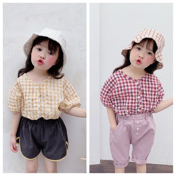 adbaby children's 2020 new girls korean summer bubble lattice doll clothing clothing short-sleeved shirt 20351, White;black
adbaby children's 2020 new girls korean summer bubble lattice doll clothing clothing short-sleeved shirt 20351, White;black