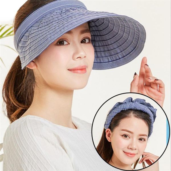 summer hats for women sun visor cap beach hat ladies sun hat female sports headband hairband suncreen visor1, Blue;gray
summer hats for women sun visor cap beach hat ladies sun hat female sports headband hairband suncreen visor1, Blue;gray