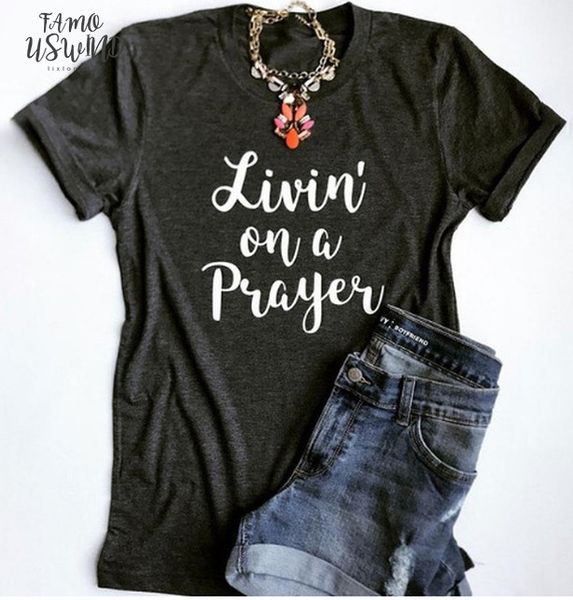 livin on a prayer t shirt casual short sleeve tee style black letter tumblr hipster female outfits t shirt, White
livin on a prayer t shirt casual short sleeve tee style black letter tumblr hipster female outfits t shirt, White