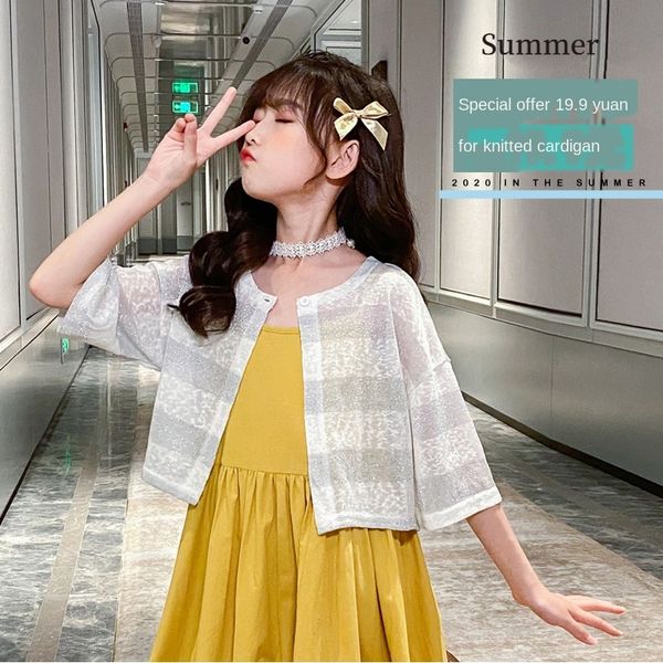 cmdmq 2020 girls sling coat shirt knitted cardigan summer mid-sleeve light sling all-match coat large and medium-sized children's air-c, Blue
cmdmq 2020 girls sling coat shirt knitted cardigan summer mid-sleeve light sling all-match coat large and medium-sized children's air-c, Blue