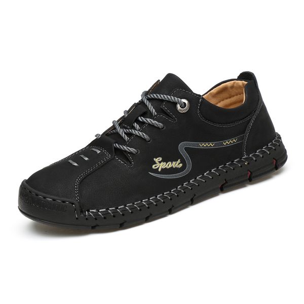 new men's casual shoes handmade leather shoes comfortable men sneakers breathable men flat outdoor loafers 38-48, Black
new men's casual shoes handmade leather shoes comfortable men sneakers breathable men flat outdoor loafers 38-48, Black
