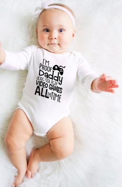 i' proof daddy dose not play video games all the time letter printing baby rompers infant baby boy girl romper long sleeve wear, Blue
i' proof daddy dose not play video games all the time letter printing baby rompers infant baby boy girl romper long sleeve wear, Blue