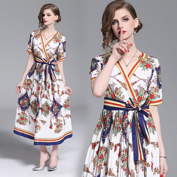 runway designers women ladies dress v neck bow tie up waisted fashion casual printed vintage dresses vestidos robes v neck, Black;gray
runway designers women ladies dress v neck bow tie up waisted fashion casual printed vintage dresses vestidos robes v neck, Black;gray