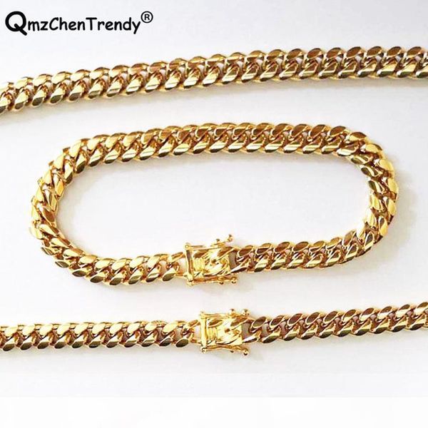 12mm hiphop men jewelry set miami cuban curb link chain necklaces bracelet stainless steel golden men's lock clasp necklace, Silver
12mm hiphop men jewelry set miami cuban curb link chain necklaces bracelet stainless steel golden men's lock clasp necklace, Silver