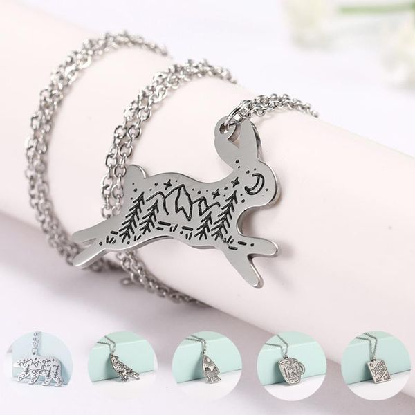 cactus eagle bear animal carving stainless steel geometric statement women man pendant necklace jewelry lover gift, Silver
cactus eagle bear animal carving stainless steel geometric statement women man pendant necklace jewelry lover gift, Silver