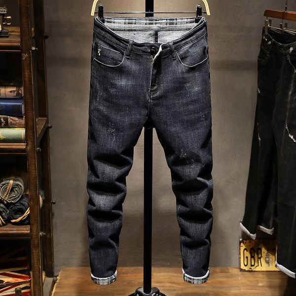 jeans men black solid color casual bleached slim straight spring summer fashion wild denim trousers high quality, Blue
jeans men black solid color casual bleached slim straight spring summer fashion wild denim trousers high quality, Blue