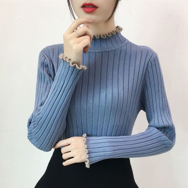 full sleeve knitted sweaters half turtleneck simple soft stretchy knit base sweater pullovers preppy style jumpers, White;black
full sleeve knitted sweaters half turtleneck simple soft stretchy knit base sweater pullovers preppy style jumpers, White;black