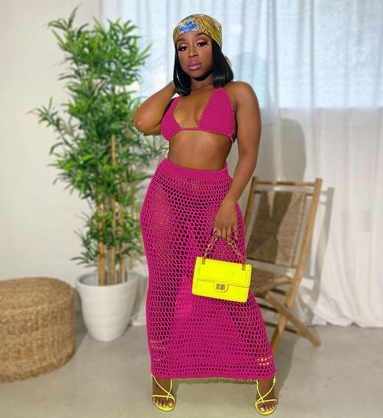 2020 summer fishnet knitted two piece set skirt women hollow out night club suits bra long skirt casual beach outfits, Gray
2020 summer fishnet knitted two piece set skirt women hollow out night club suits bra long skirt casual beach outfits, Gray