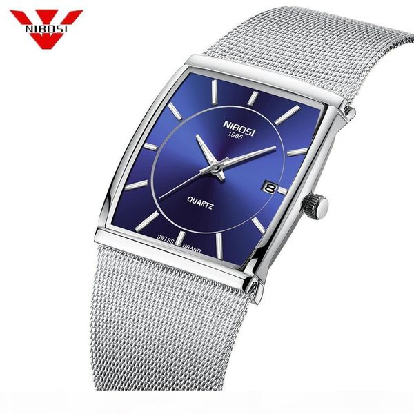 nibosi creative brand luxury mens square quartz watch male waterproof date clock stainless steel mesh business men wrist watch, Slivery;brown
nibosi creative brand luxury mens square quartz watch male waterproof date clock stainless steel mesh business men wrist watch, Slivery;brown