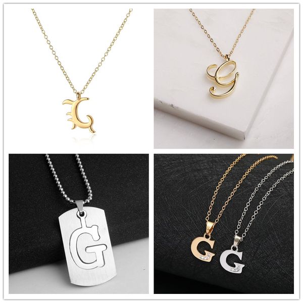 letter -g stainless steel alloy alphabet name initial pendant necklace monogram america english word sign friend woman mother men's fam, Silver
letter -g stainless steel alloy alphabet name initial pendant necklace monogram america english word sign friend woman mother men's fam, Silver