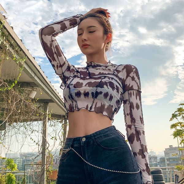 woman backless tie-dye see-through mesh fabric crop 2020 spring long-sleeve casual streetwear bodycon tees shirt, White
woman backless tie-dye see-through mesh fabric crop 2020 spring long-sleeve casual streetwear bodycon tees shirt, White