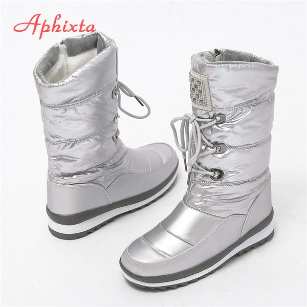 aphixta 2020 winter snow boots woman plush warm shoes crystal women mid-calf boots women's waterproof shoes 35-41, Black
aphixta 2020 winter snow boots woman plush warm shoes crystal women mid-calf boots women's waterproof shoes 35-41, Black
