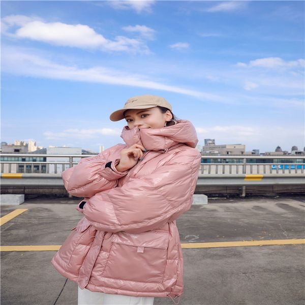 bright surface down jacket coat down jacket 2020 new women's short fashion hooded short loose korean style winter coat, Black
bright surface down jacket coat down jacket 2020 new women's short fashion hooded short loose korean style winter coat, Black