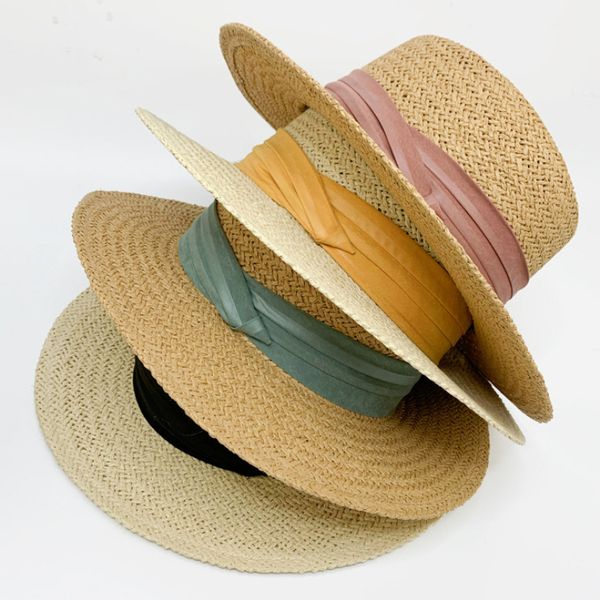ht3186 straw hat vintage flat fedoras men women ribbon band boater beach hat male female breathable summer sun beach cap, Blue;gray
ht3186 straw hat vintage flat fedoras men women ribbon band boater beach hat male female breathable summer sun beach cap, Blue;gray