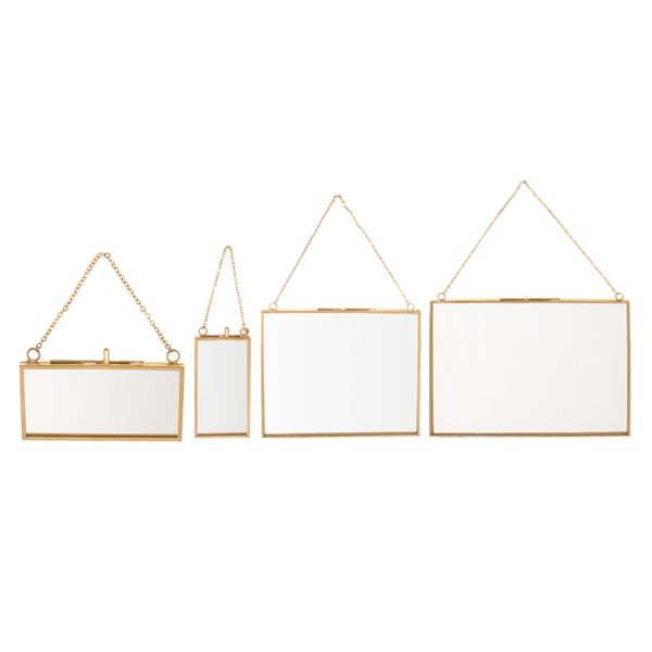 4x hanging clear glass hanging frame sample display frames for home decor