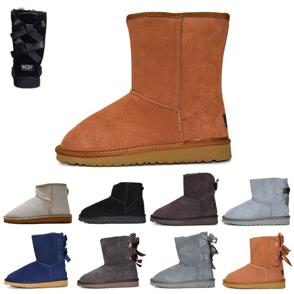 new women winter snow leather boots girl classic two bow kneel half boots ankle chestnut black navy blue womens girl shoes 5-10
new women winter snow leather boots girl classic two bow kneel half boots ankle chestnut black navy blue womens girl shoes 5-10