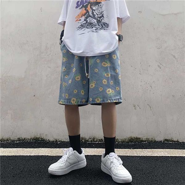 summer denim short women vintage washed denim shorts harajuku daisy print shorts casual drawstring man, Blue
summer denim short women vintage washed denim shorts harajuku daisy print shorts casual drawstring man, Blue