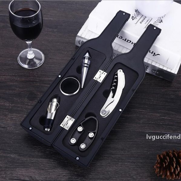 deluxe wine bottle opener accessories gift set wine bottle opener wine ser drip ring foil cutter and pourer bottle shaped carry case
deluxe wine bottle opener accessories gift set wine bottle opener wine ser drip ring foil cutter and pourer bottle shaped carry case