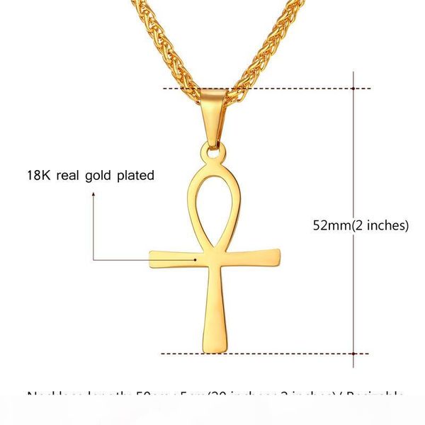 key of life ankh egyptian necklace pendants stainless steel 18k gold plated the key of the nile cross jewelry, Silver
key of life ankh egyptian necklace pendants stainless steel 18k gold plated the key of the nile cross jewelry, Silver