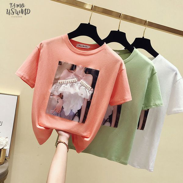 beading summer tshirts women cotton funny print o neck short sleeve tees women harajuku style tees women 2020, White
beading summer tshirts women cotton funny print o neck short sleeve tees women harajuku style tees women 2020, White