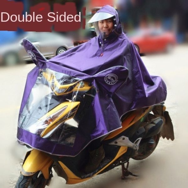 yoflt rain yidao double brim jacquard fabric poncho single bicycle poncho electric cloak motorcycle motorcycle waterproof thickened raincoat, Red;brown 
yoflt rain yidao double brim jacquard fabric poncho single bicycle poncho electric cloak motorcycle motorcycle waterproof thickened raincoat, Red;brown
