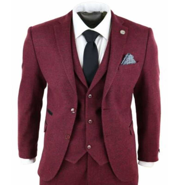2020 wine maroon plaid suits men's tweed costume homme vintage tailored slim fit suit 3 piece set (jacket+vest+ pant, White;black
2020 wine maroon plaid suits men's tweed costume homme vintage tailored slim fit suit 3 piece set (jacket+vest+ pant, White;black