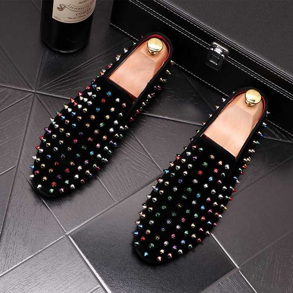 fashion young men loafer shoes flock slip on flats casual shoes rivet party prom round toe club stylist formal, Black
fashion young men loafer shoes flock slip on flats casual shoes rivet party prom round toe club stylist formal, Black