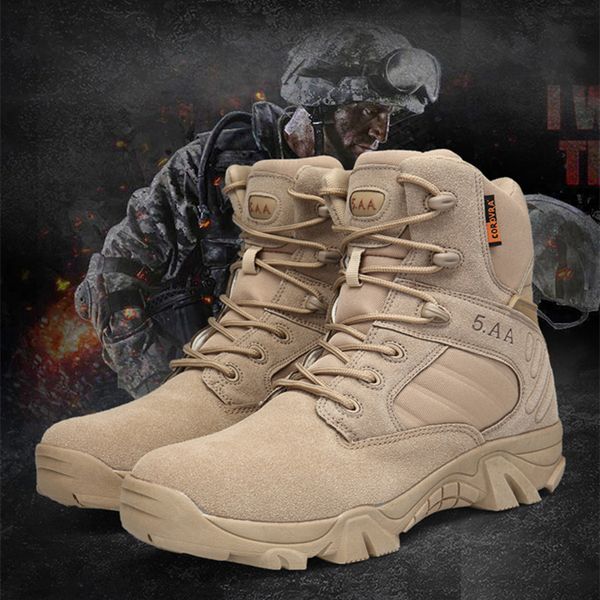 special forces tactical shoes outdoor men hiking shoes waterproof desert high-military combat army boots trekking shoes, Black
special forces tactical shoes outdoor men hiking shoes waterproof desert high-military combat army boots trekking shoes, Black