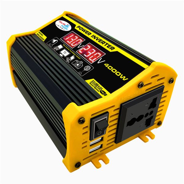 4000w car power inverter converter adapter dual usb 12v to 110/220v voltage transformer led display car modified sine wave
4000w car power inverter converter adapter dual usb 12v to 110/220v voltage transformer led display car modified sine wave