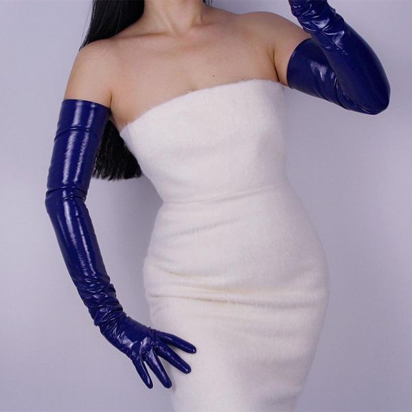 fashion women patent leather gloves female long gloves simulation faux patent leather pu design no lining blue mittens, Blue;gray
fashion women patent leather gloves female long gloves simulation faux patent leather pu design no lining blue mittens, Blue;gray