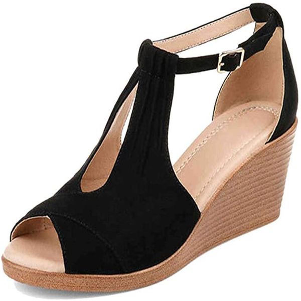2020 new fashion summer women's platform wedges waterproof sandals high heel women shoes wear-resistant non-slip sandals, Black
2020 new fashion summer women's platform wedges waterproof sandals high heel women shoes wear-resistant non-slip sandals, Black
