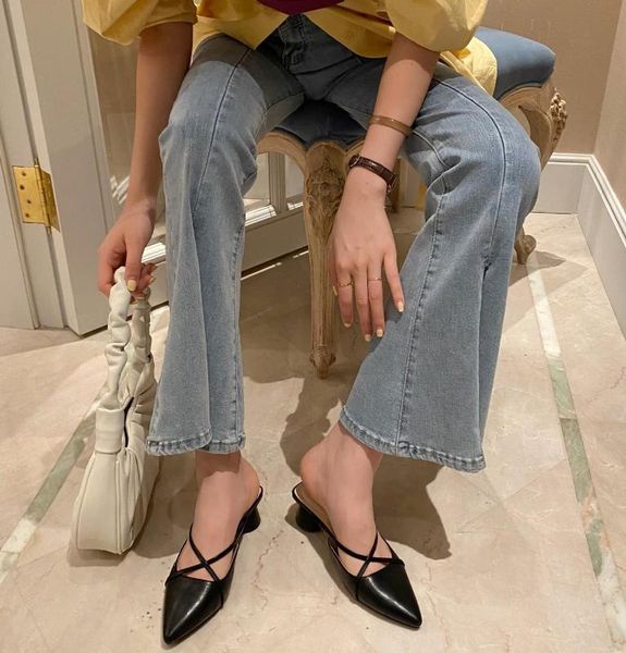 cover toe shoes low ladies' slippers mules for women 2020 cross-tied square heel block basic autumn rubber scandals fabric hoof, Black
cover toe shoes low ladies' slippers mules for women 2020 cross-tied square heel block basic autumn rubber scandals fabric hoof, Black