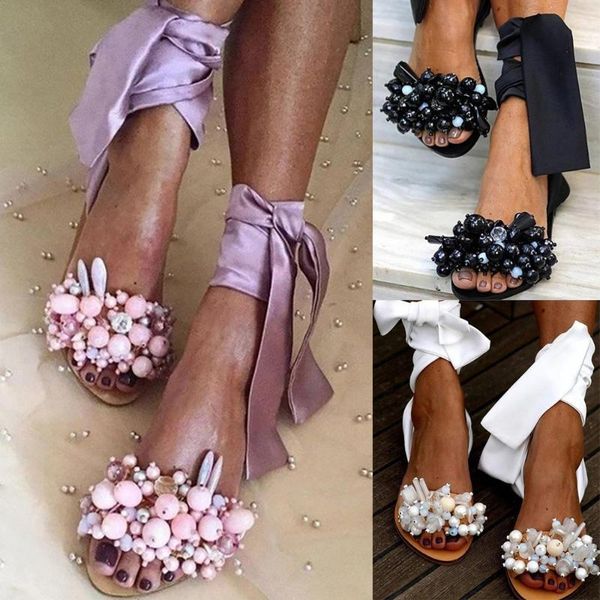 2020 women flat sandals ankle strap handmade lace up open toe beaded sandals fashion beach holiday shoes feminino, Black
2020 women flat sandals ankle strap handmade lace up open toe beaded sandals fashion beach holiday shoes feminino, Black