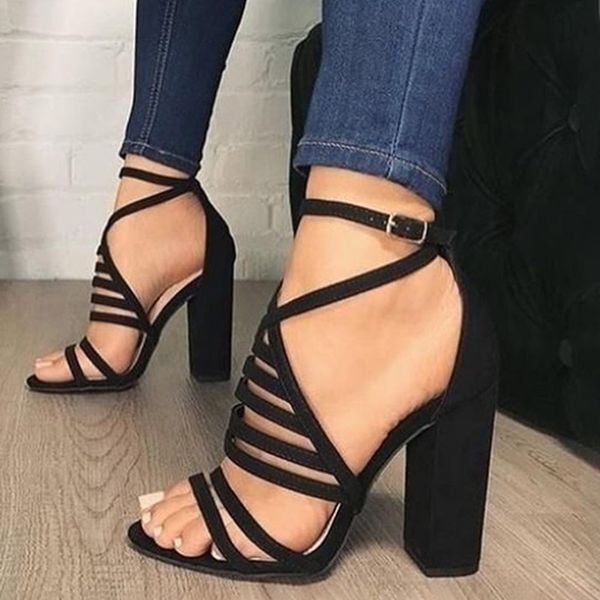 women sandals lady high heels design women's cross strap bandage shoes lady party female ankle strap flock 2020 summer, Black
women sandals lady high heels design women's cross strap bandage shoes lady party female ankle strap flock 2020 summer, Black