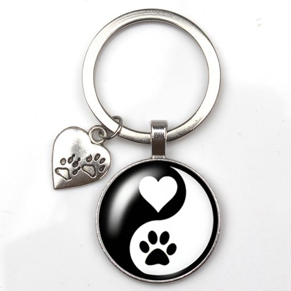 new cute animal print keychain cat dog i love glass pendant mini heart keyring car key man girl favorite gift souvenir, Silver
new cute animal print keychain cat dog i love glass pendant mini heart keyring car key man girl favorite gift souvenir, Silver