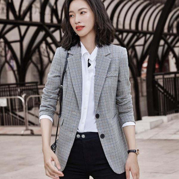 women's suits & blazers 2021 casual size s-4xl blazer arrival fall autumn winter gray khaki plaid thick girl jacket coat, White;black
women's suits & blazers 2021 casual size s-4xl blazer arrival fall autumn winter gray khaki plaid thick girl jacket coat, White;black