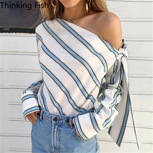 women's fashion coat summer cool wind striped shirt with long sleeves pure color one shoulder tee office 2020 news068, White
women's fashion coat summer cool wind striped shirt with long sleeves pure color one shoulder tee office 2020 news068, White