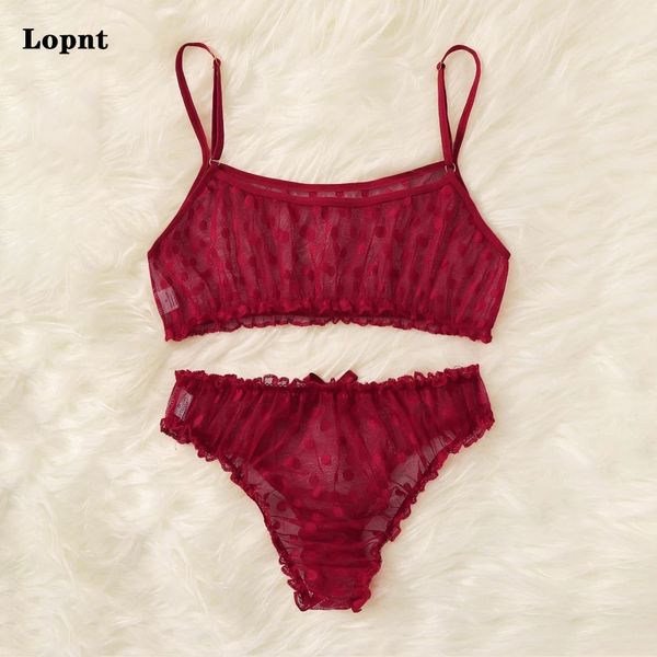 lopnt new lingerie erotic underwear polka dot mesh frill trim lace lingerie set lace invisible bra bras for women, Red;black
lopnt new lingerie erotic underwear polka dot mesh frill trim lace lingerie set lace invisible bra bras for women, Red;black