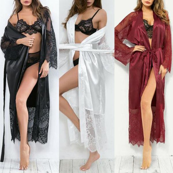 silk long wedding bride bridesmaid robe women floral bathrobe kimono robe, Black;red
silk long wedding bride bridesmaid robe women floral bathrobe kimono robe, Black;red