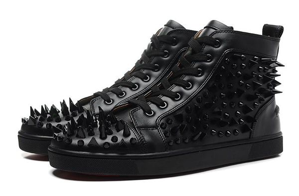 2020 luxury designe men's red bottom sequined leather ankle boots luxury colorful spiked flat flat fashion casual men's shoes, Black
2020 luxury designe men's red bottom sequined leather ankle boots luxury colorful spiked flat flat fashion casual men's shoes, Black
