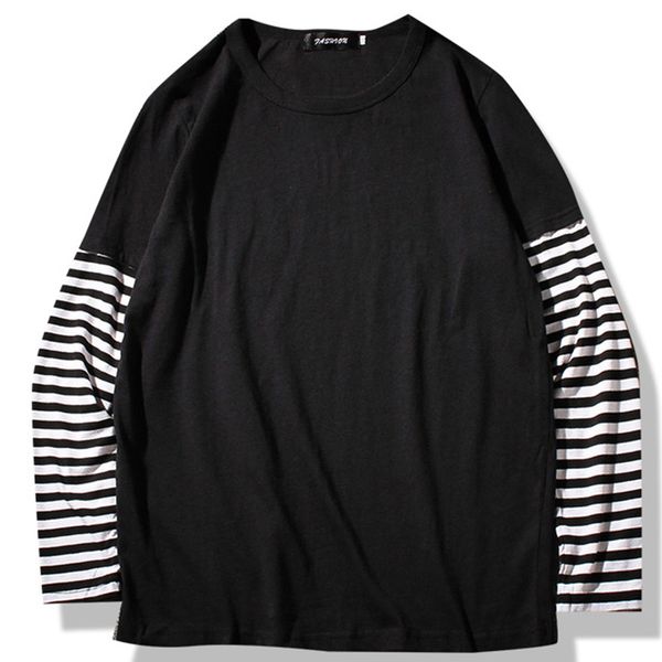 spring autumn long sleeve t-shirts men o-neck striped patchwork long t shirts men fashion casual streetwear men tee shirts, White;black
spring autumn long sleeve t-shirts men o-neck striped patchwork long t shirts men fashion casual streetwear men tee shirts, White;black