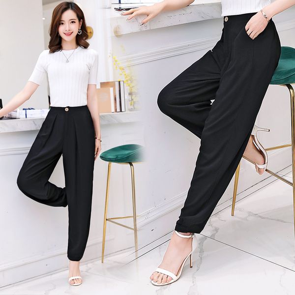 harem 2020 spring summer casual vintage elastic waist trouser women cotton linen pants plus size 5xl, Black;white
harem 2020 spring summer casual vintage elastic waist trouser women cotton linen pants plus size 5xl, Black;white