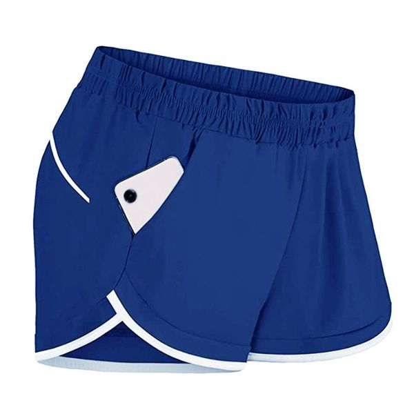 running shorts women elastic waist casual sport athletic workout w/ pocket for jogging tennis yoga summer, Black;blue
running shorts women elastic waist casual sport athletic workout w/ pocket for jogging tennis yoga summer, Black;blue