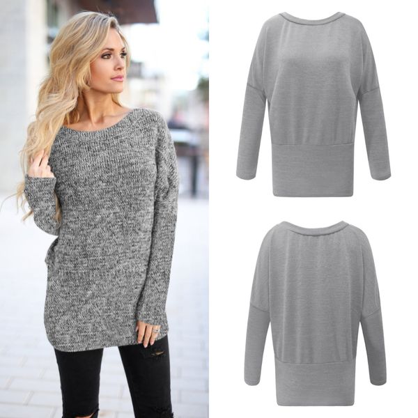 women batwing sleeve sweater loose crew neck autumn solid knit ladies panelled top, White;black
women batwing sleeve sweater loose crew neck autumn solid knit ladies panelled top, White;black